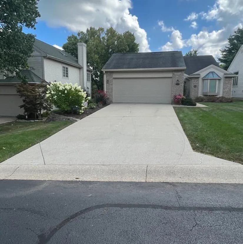 Pressure Washed Driveway